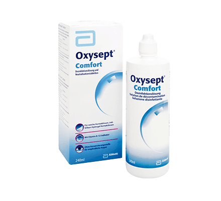 Oxysept Comfort B12 - 240ml + 24 compresse + contenitore per lenti 