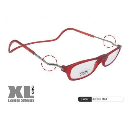 Clic Magnet reading glasses XLCRR Red 