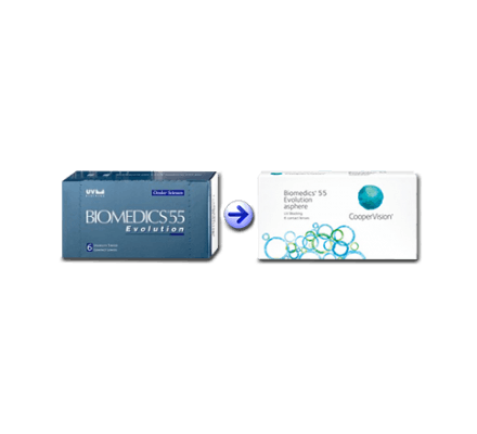 Biomedics 55 Evolution - 6 monthly lenses 