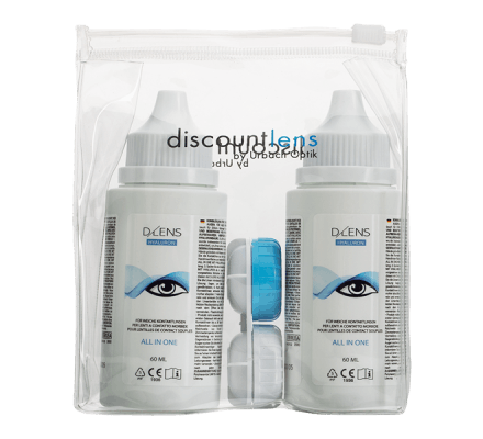 DLENS All in One with Hyaluron - 2x60ml + lens case 