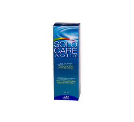Solo Care Aqua - 360ml + étui pour lentilles 