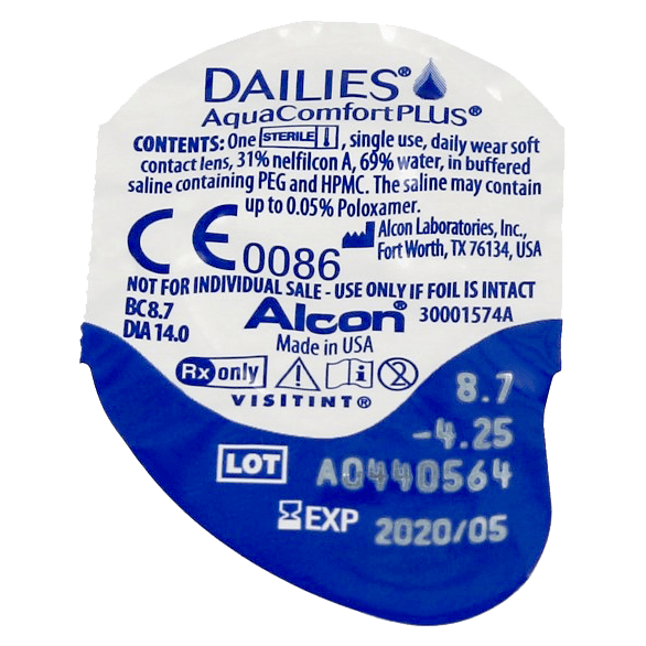 Contact Lenses Dailies Aquacomfort Plus 90 Lenses Buy Online